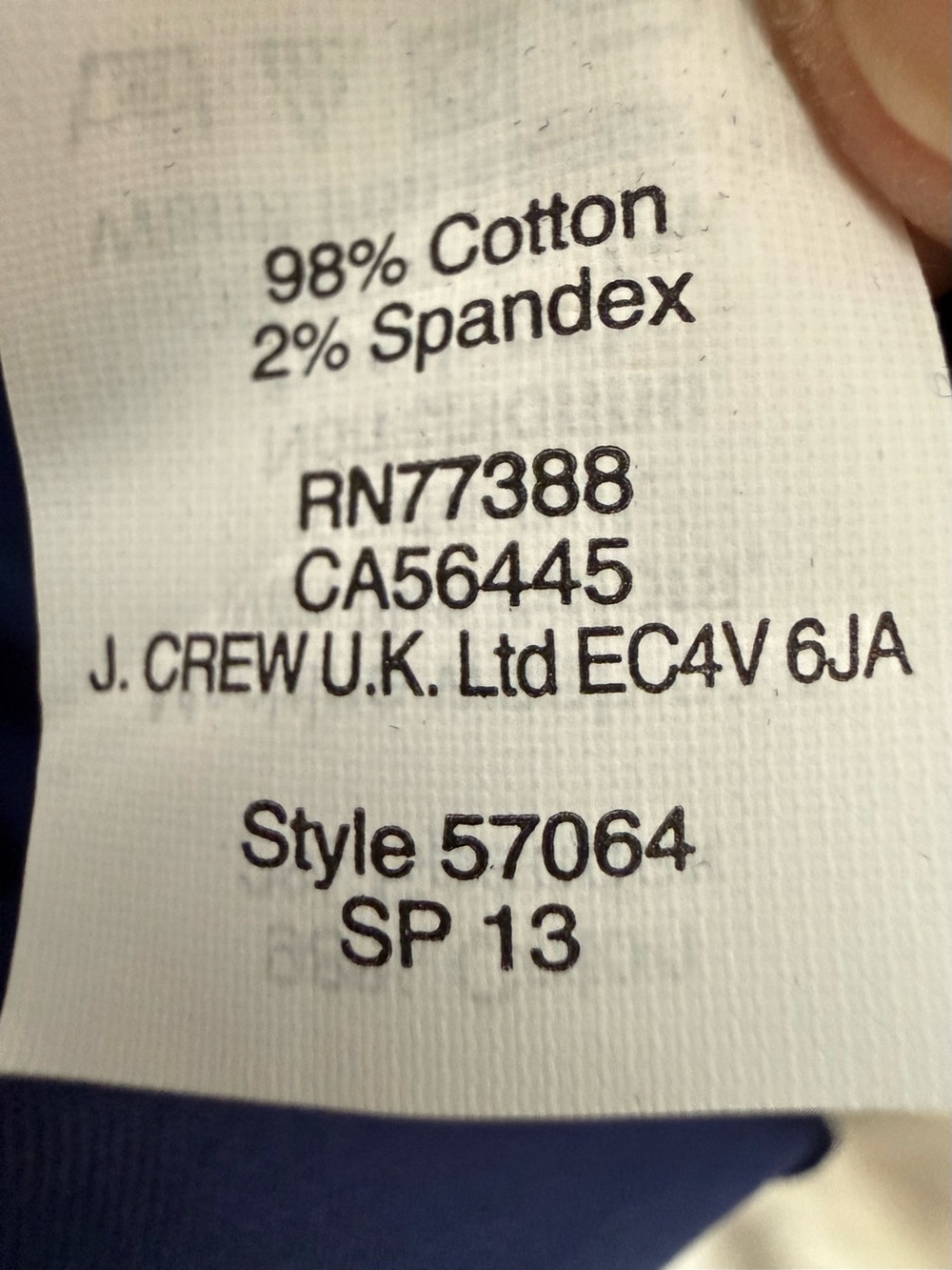 NWOT J. Crew Cafe Capri size 10 gorgeous blue 26” inseam 👀 - Picture 4 of 5